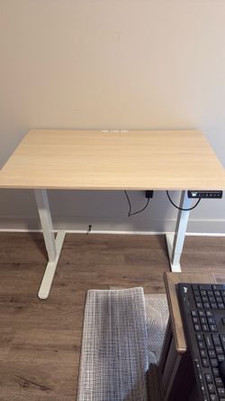 ErGear Height Adjustable Electric Standing Desk, 40 x 24 Inches Sit Stand up Desk, Memory Computer Home Office Desk, Natural