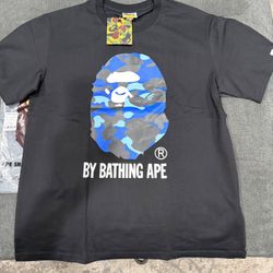 Bape T-Shirt Blue Camo 