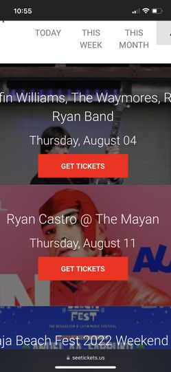 Ryan Castro 2 Vip Tixs Mayan August 11