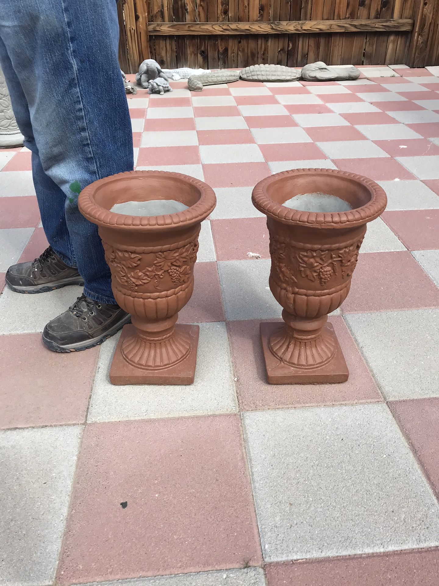 New Small Flower Pots Perfect Gift For Any Occasion Made Out Cement