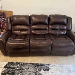 Brown Leather Couches