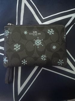 Coach Signature Snowflake Wristlet