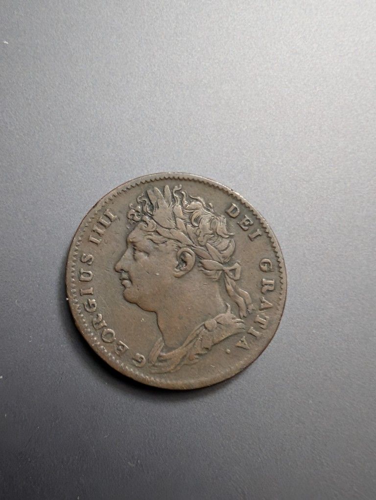 1822 UK British Farthing Coin