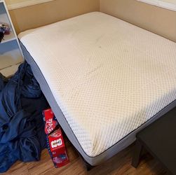 Full size foam mattress plus frame