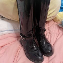 Girls Black Boots Size 12