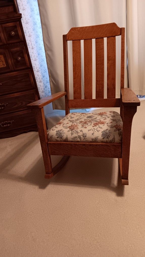 Antique Oak Rocking Chair