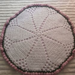 Handmade Crochet Flower Rug