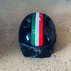 Open Face Motorcycle Helmet with Goggles
