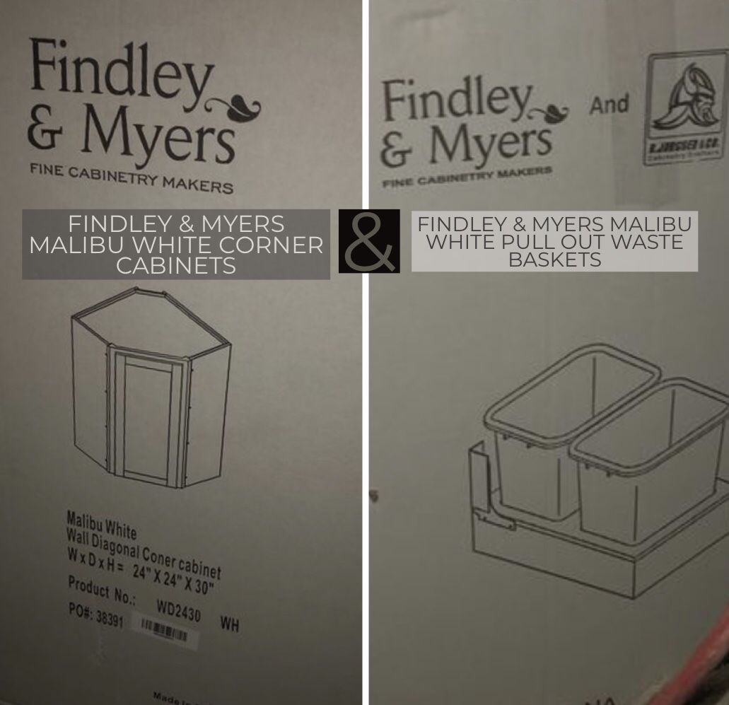 Myers Malibu White Corner Cabinets