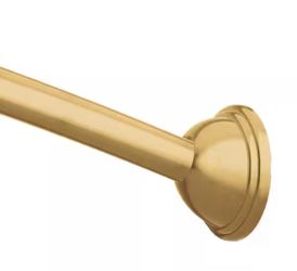 Brushed Gold Shower Curtain Rod