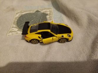 Yellow Porsche Die-Cast Toy Car