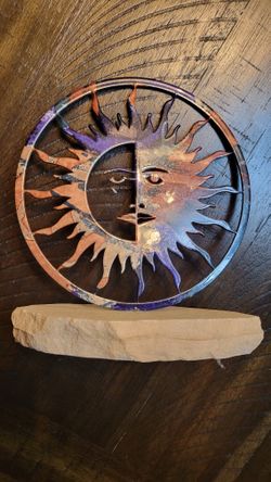 Celestial Sun Moon Metal Art