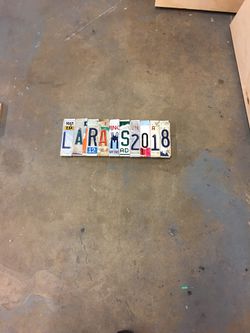 Rams custom license plate artwork