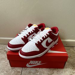 Nike Dunk Low Retro USC White Gym Red Yellow DD1391-602 Mens Sneakers Size 10.5