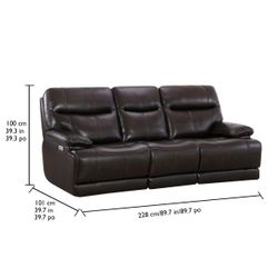 Ridgewin Leather Power Reclining Sofa