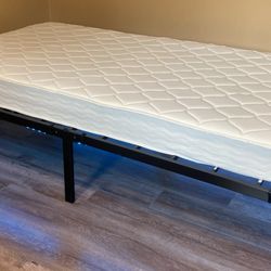 Kids Bedframe with Mattress + Led Lights + USB Ports