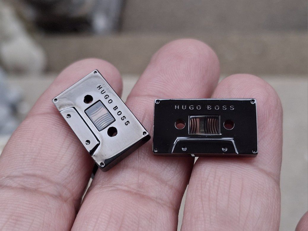 Hugo Boss Rectangle Black Cassette Cufflinks 