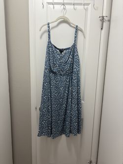 Barely worn Torrid mini light blue dress w/ pockets