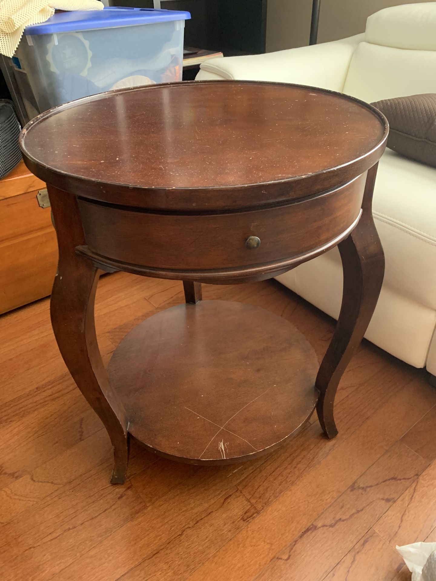 Round side table