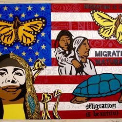Large Painting Native American Migration Is Beautiful Artwork 