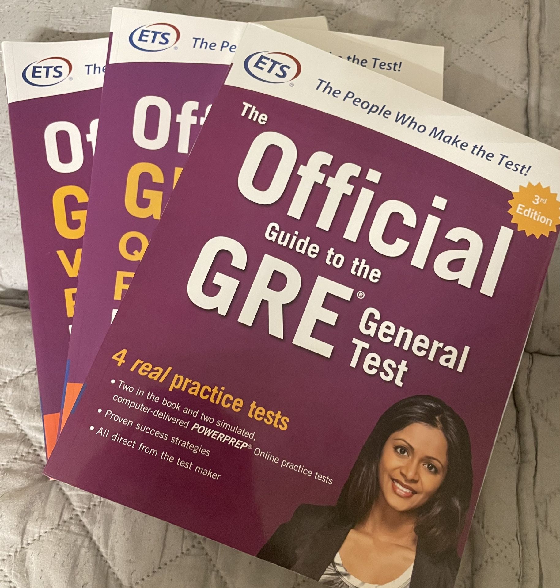 Official GRE ETS Power Pack general Quantitative Verbal Practice Test Questions Prep Books 