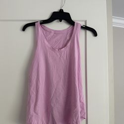 Women pink athletic tank top 