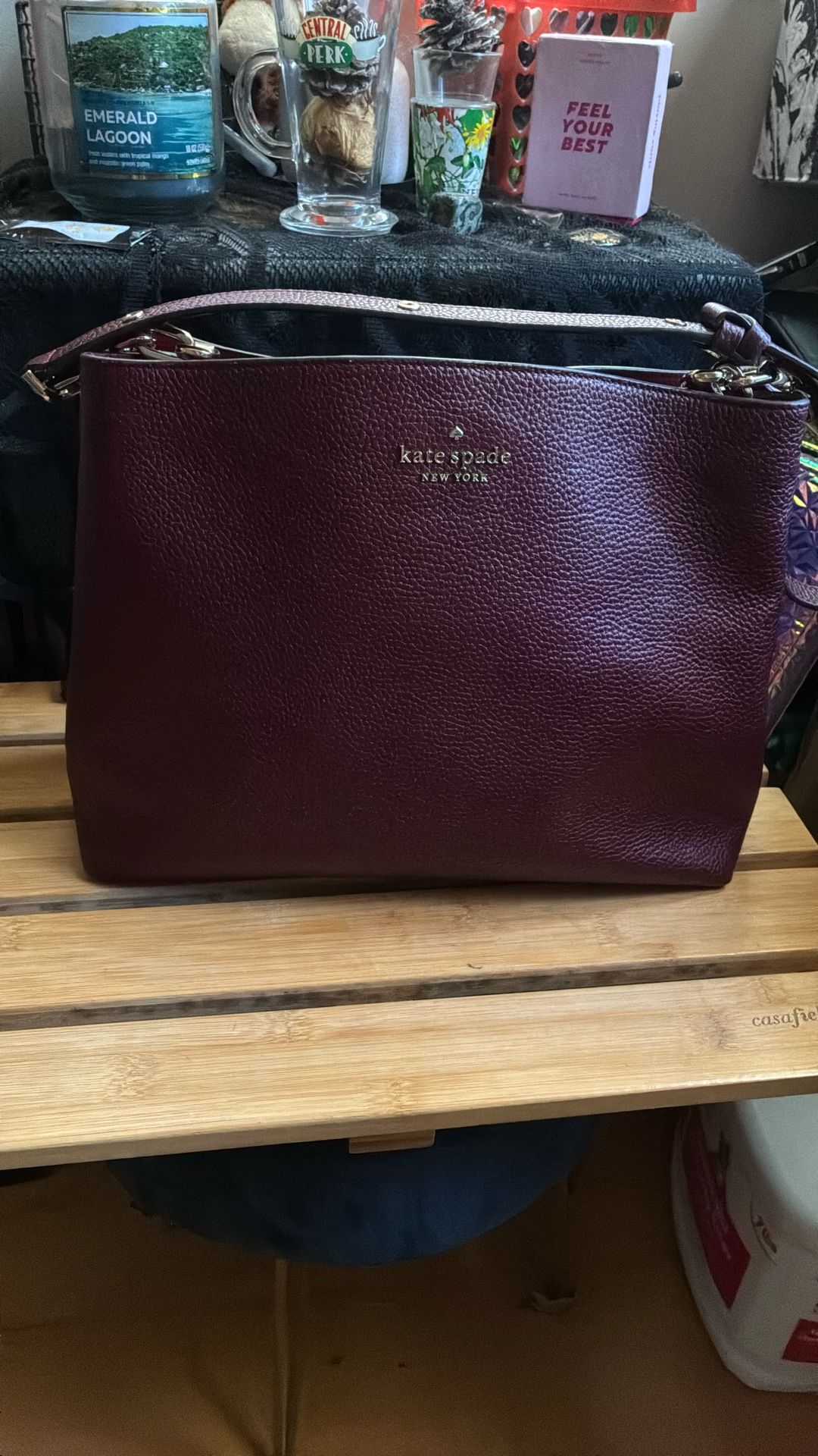 Kate Spade New York, Burgundy, Large Purse