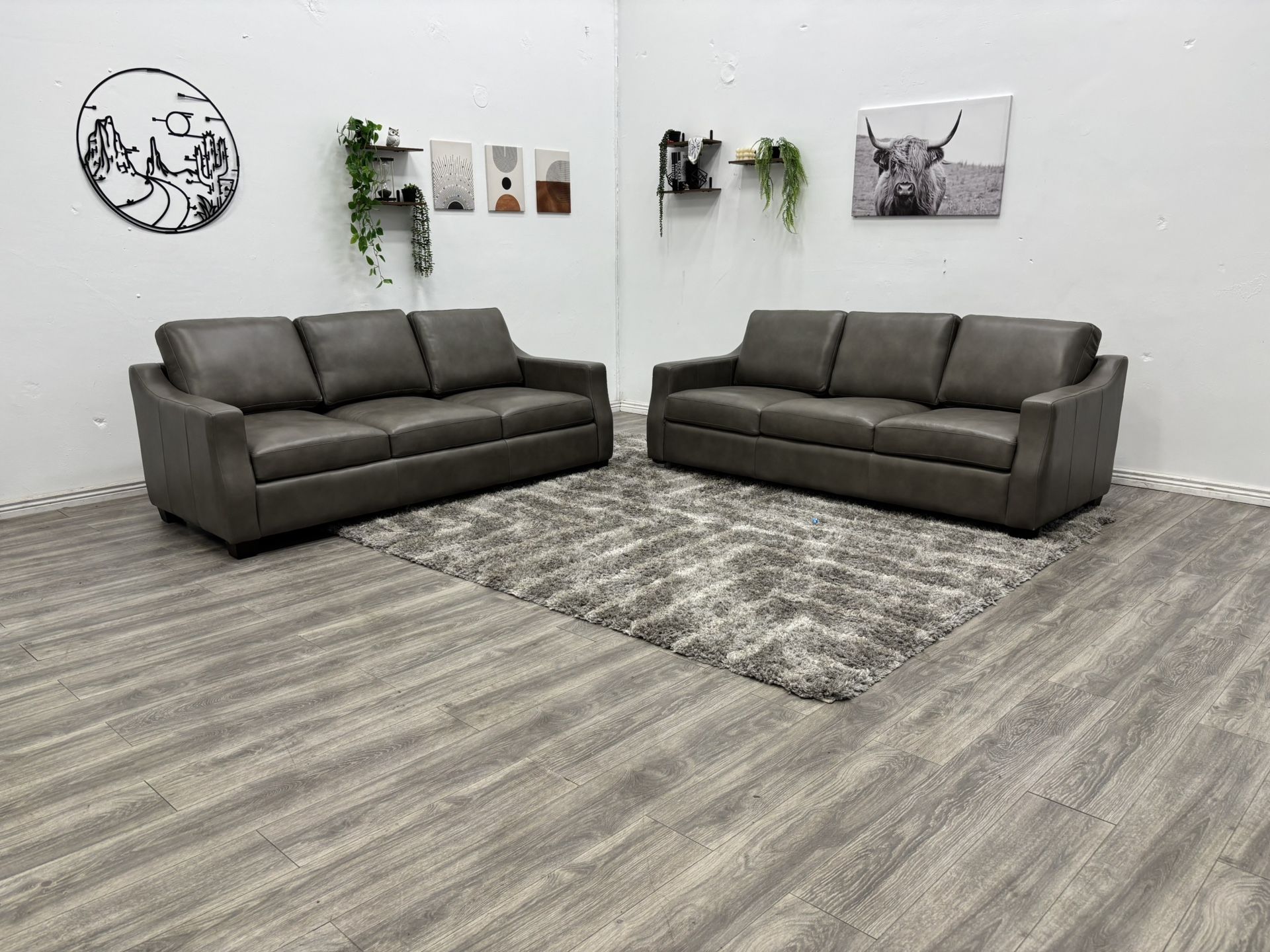 Leather Couch Set 2 Piece Couch Set - Free Delivery