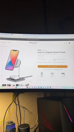 Native Union Snap 2 In 1 Magnetic Wireless Charger Used