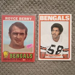 Vintage Bengals Cards. Commons Stars And Rookies