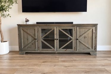 Living Spaces Sinclair II 78” Solid Wood TV Console