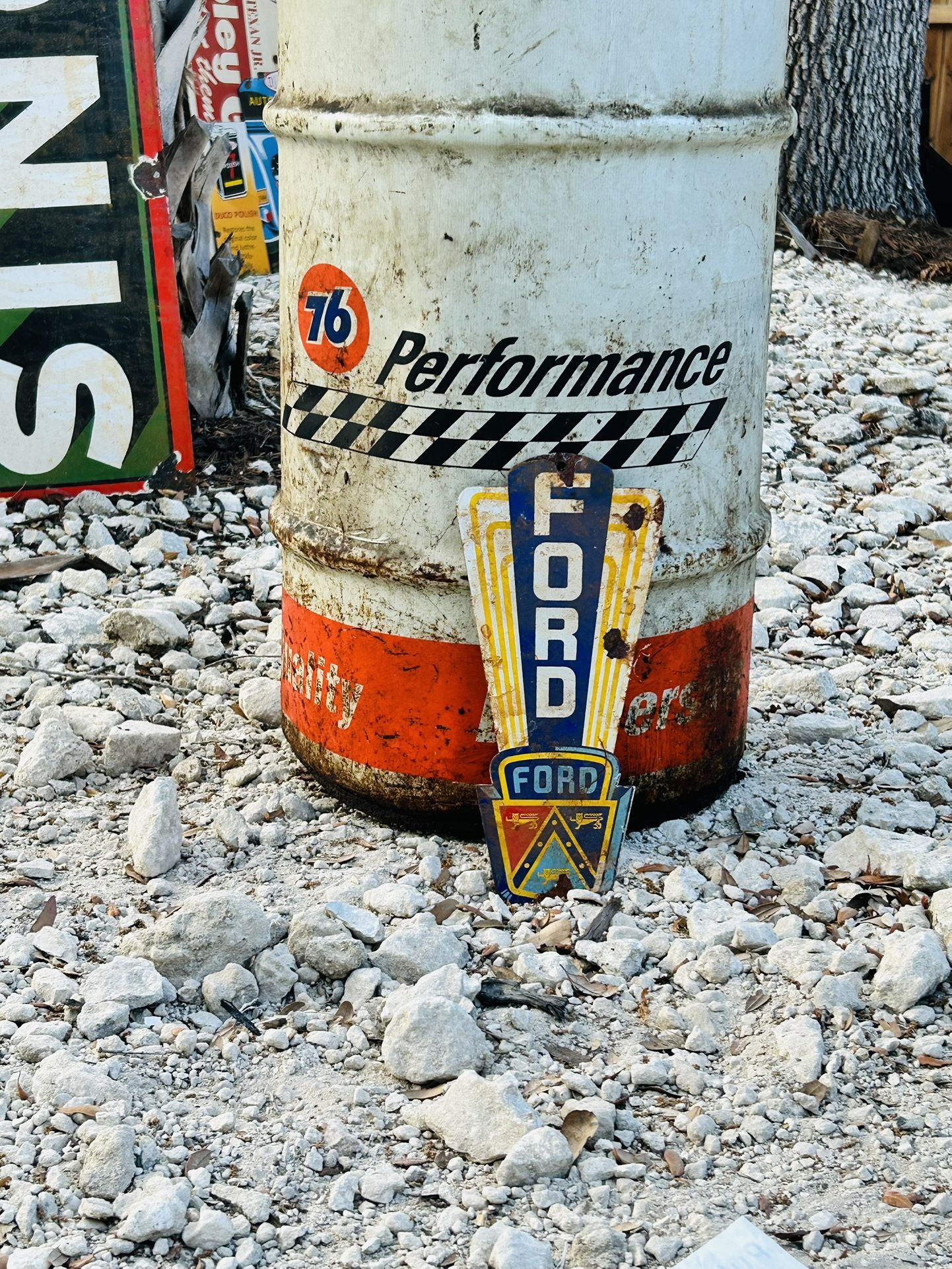 Porcelain Advertising Sign Ford 12in Collectibles