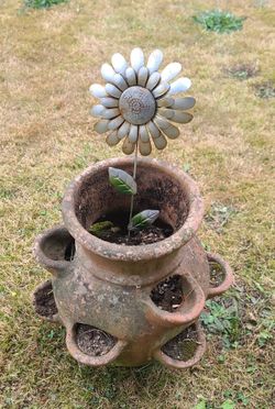 Vintage Terra Cotta Strawberry Planter