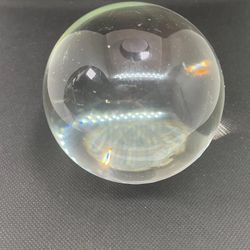 Large Vintage Crystal Paperweight Sphere Paper Weight Rare