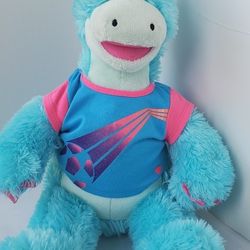 BAB Build a Bear Workshop Dinosaur TURQUOISE Pink Blue STEGOSAURUS 18” Plush Toy
