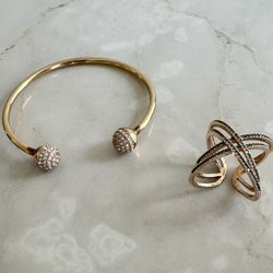 Rose Gold Ring & Bracelet 