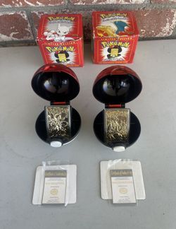 POKEMON Burger King 23K Gold Plate Metal Card  1999