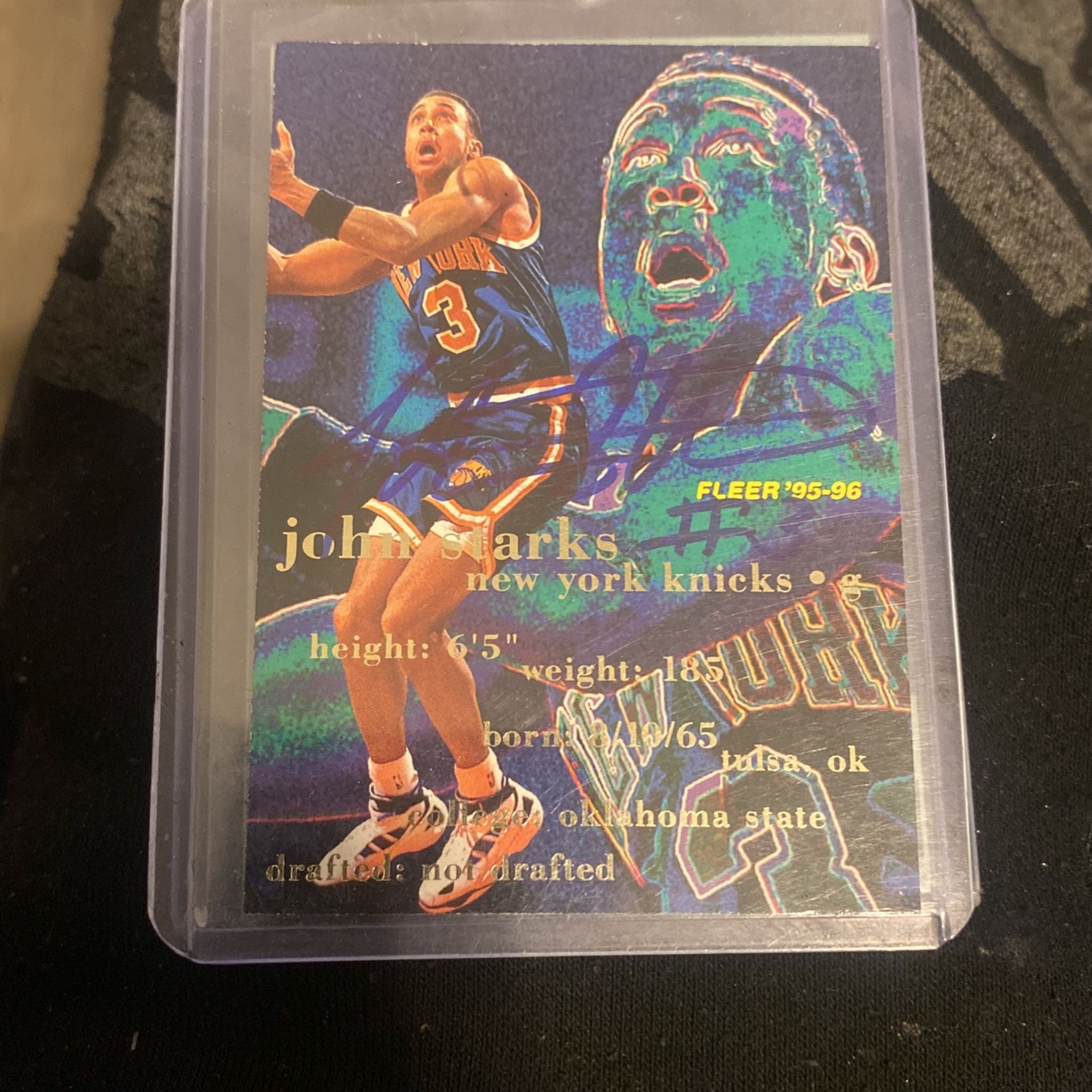 Autographed John Starks Card,All Products : American Fashion Style Bags On Sale