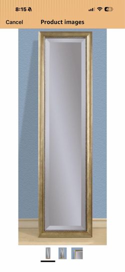 Bassett Gold Cheval Full-Length Standing Mirror – 62” Tall