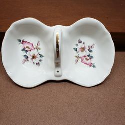 House of Webster Ceramic Briar Rose Double Handle Candy Bowl