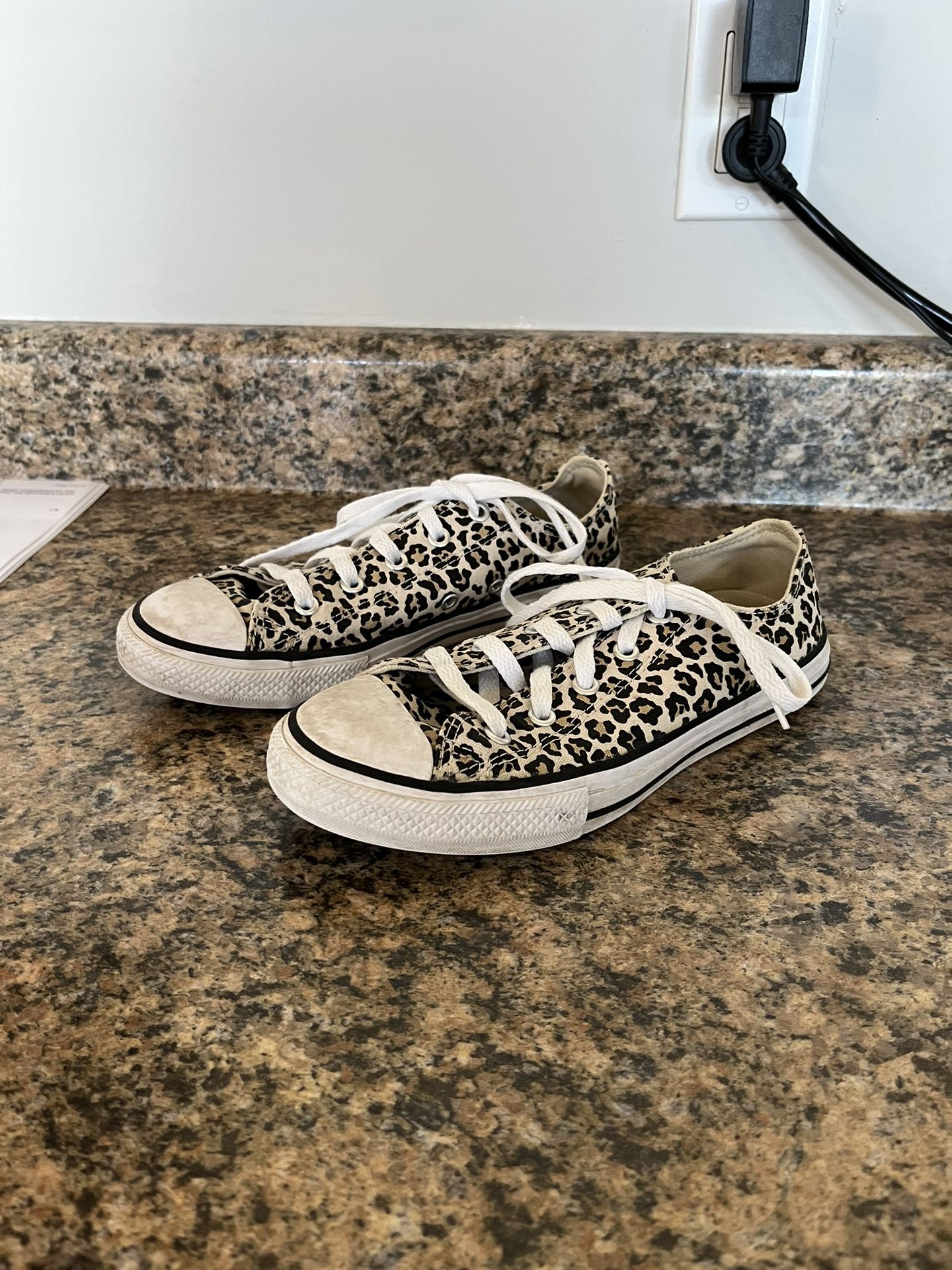 Girls Leopard Converse Shoes