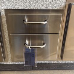 American Outdoor Grill 14-Inch Double Access Drawer - 16-15-DSSD