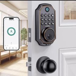 Arpha Keyless Entry Door Lock Deadbolt with Handle Set Fingerprints
