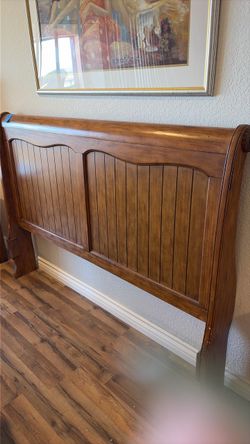 Wood Sleigh Bed Headboard