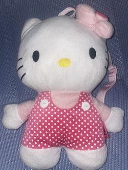 Hello Kitty Sanrio Plush Backpack Pink Dot