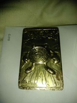 Gold plated Pokemon card no.61 Poliwhirl