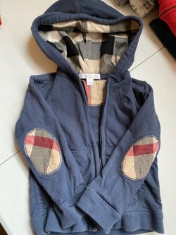 Boys Burberry Hoodie/zip-up and 2 Burberry polo shirts