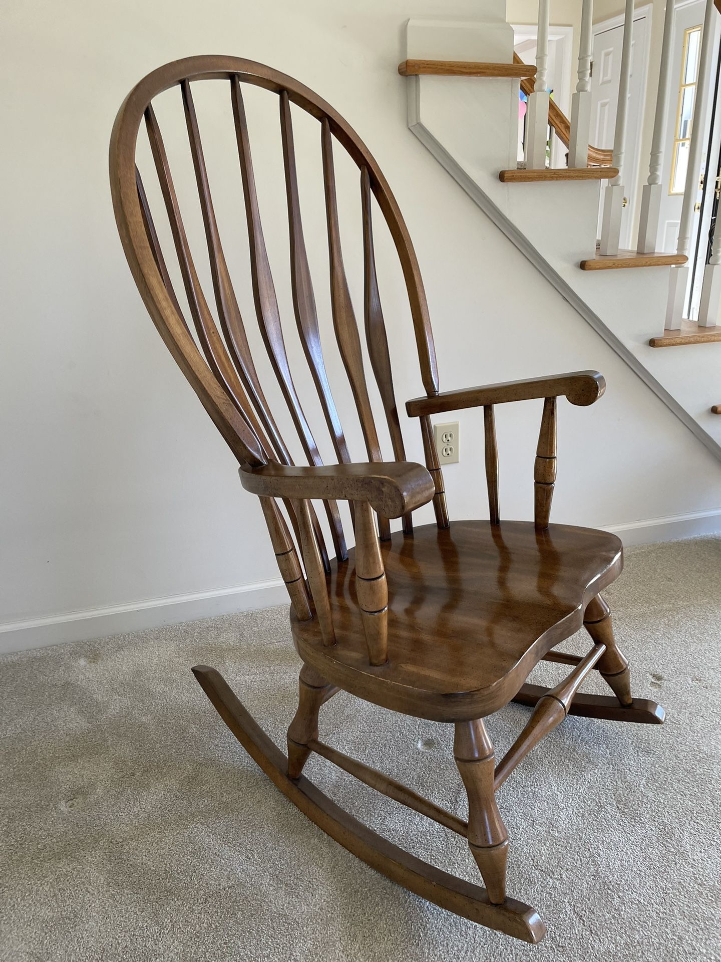 Brown Wooden Rocking Chair