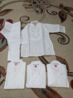 Baby boy's white kurta pyjama topi