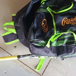 Baseball Bag and Bat 